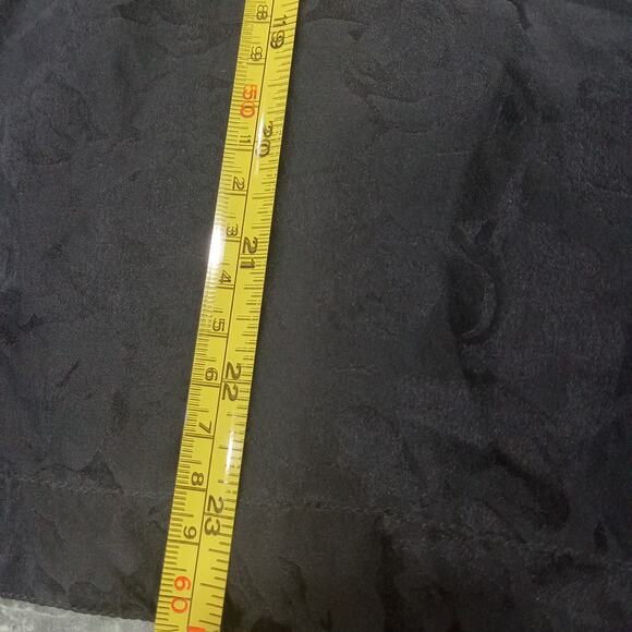 Vintage Peaches & Smith 100% Silk Short Sleeve Black Floral Tunic Top Classy EUC - Picture 10 of 10